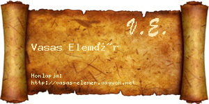 Vasas Elemér névjegykártya