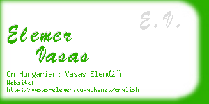 elemer vasas business card